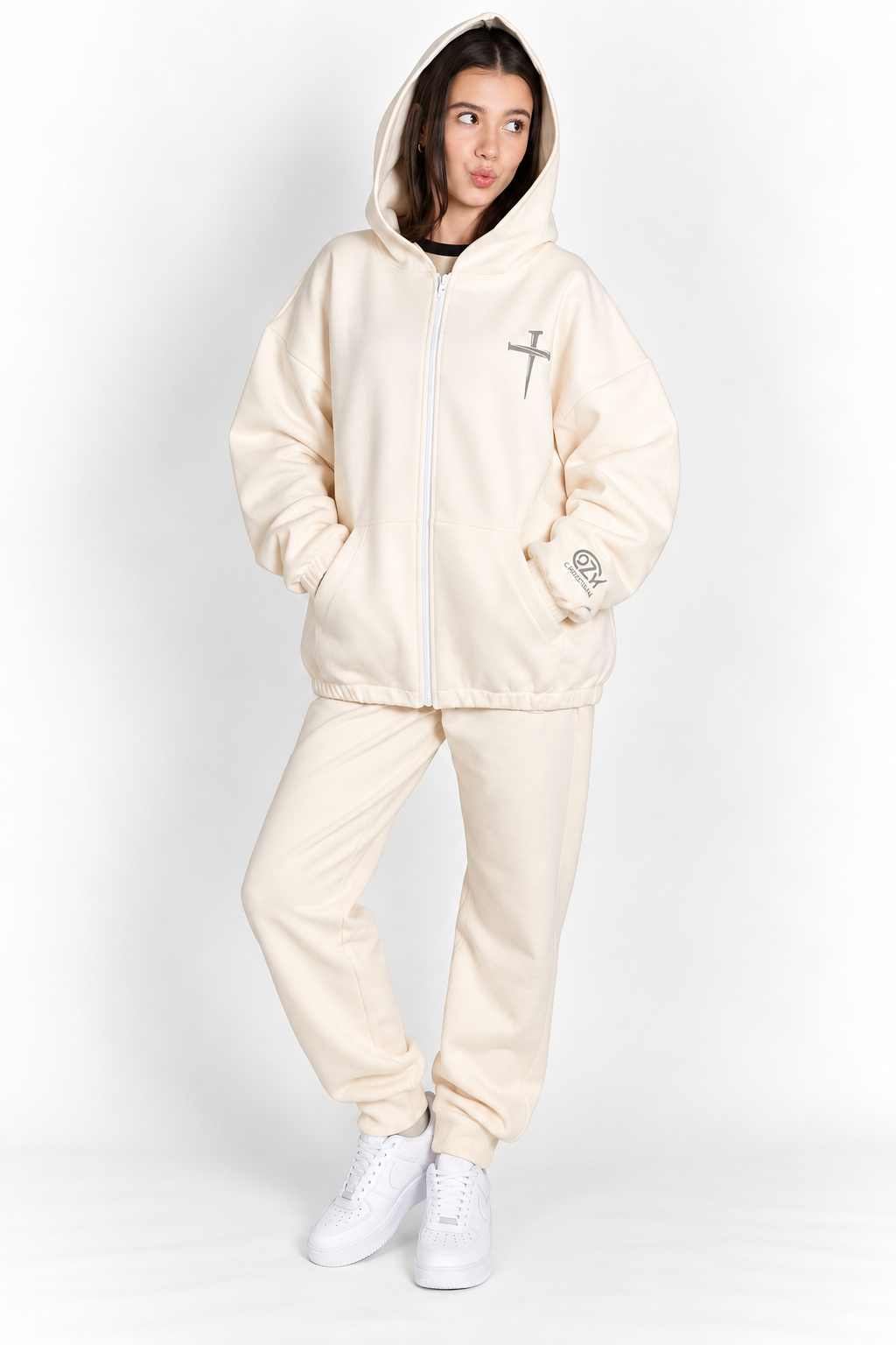 Cream Jogger Set