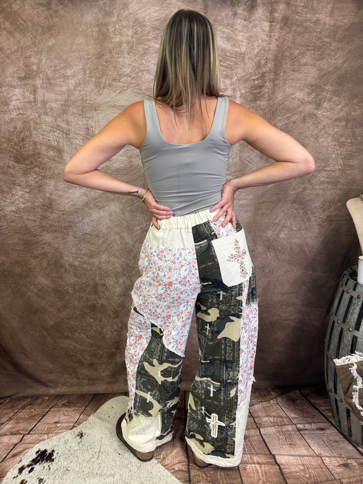 Cozy Christian® x POL — Fearfully & Wonderfully Made Patchwork Pants - Psalm 139:14